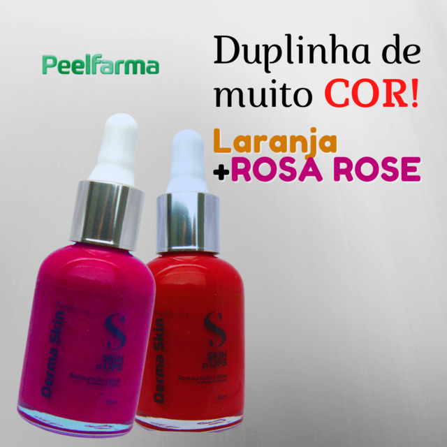 Skin Di Lips - Cores laranja e Rosa Rose